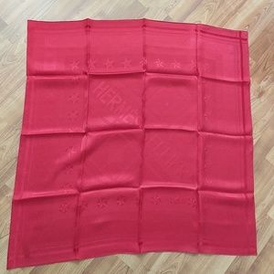 Hermès red scarf
